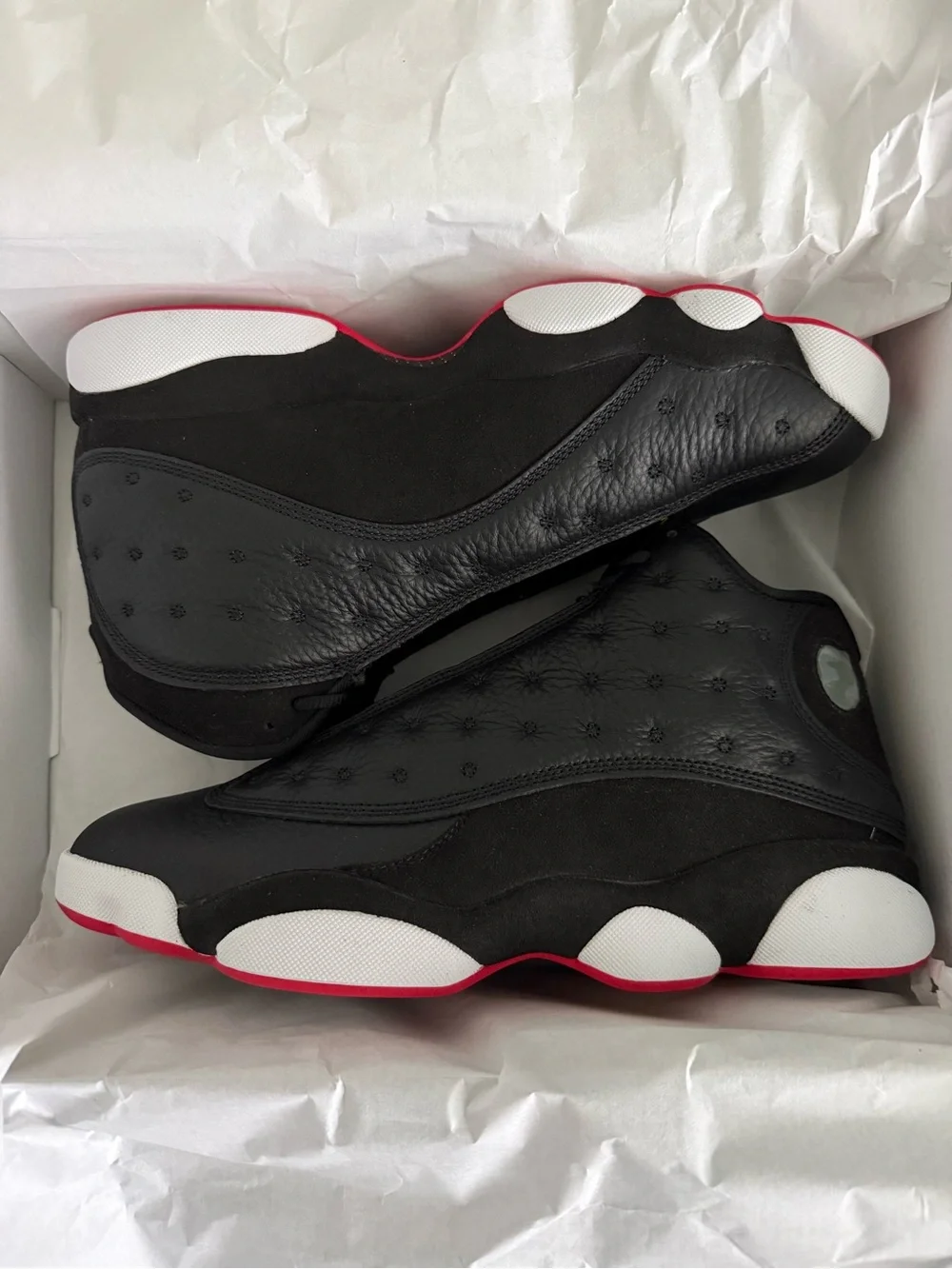 Jordan Retro 13 “Playoffs” Black/White/Red Retro Basketball Sneakers